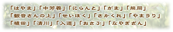 梅畑の名前