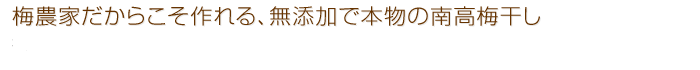 梅農家が作る無添加の梅干し